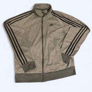 Adidas Men's Gray Zip-Up Sweater